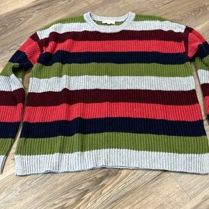 Boxy Fit Striped Sweater